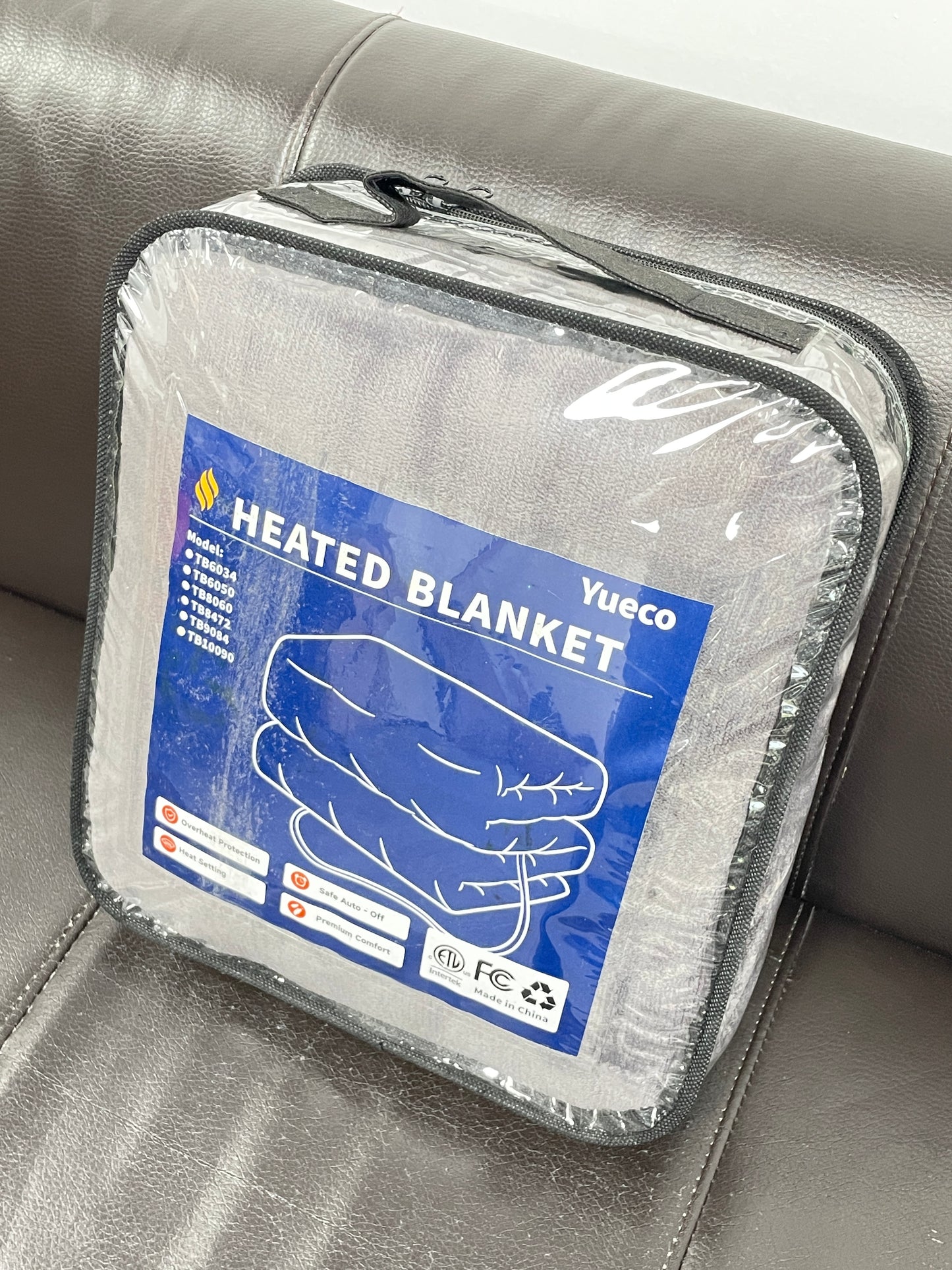 Yueco Heated Blanket Electric Throw - 50"x60" Heating Blanket Throw
