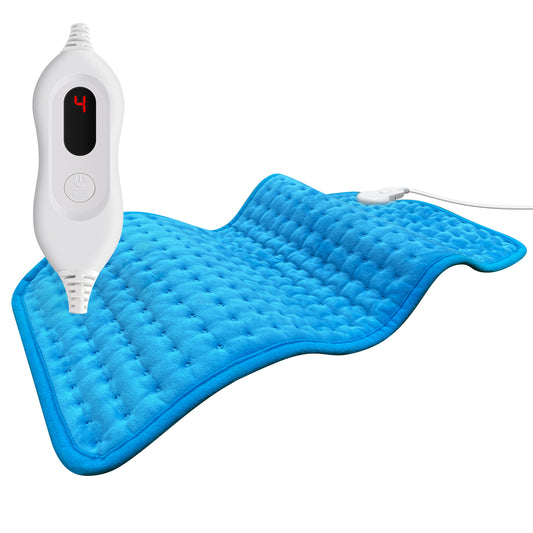 Electric Heating Pad for Back Period Cramps Neck Shoulders Knee Pain Relief, Moist Heat Pad, Gifts for Women Dad Mom, Warm Compress, Auto Shut-Off, 4 Heat Level, 12” x 24”