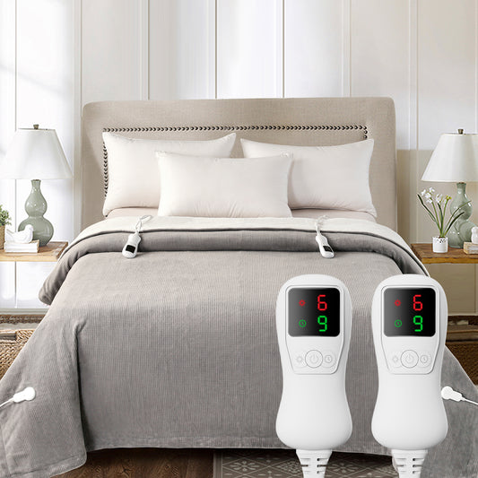 Electric Heated Blanket King Size, Bed Warmer for Home, Super Cozy Fabric, 9 Heating Levels, 1-9 Hours Auto Off, Gift for Family, 100" x 90”