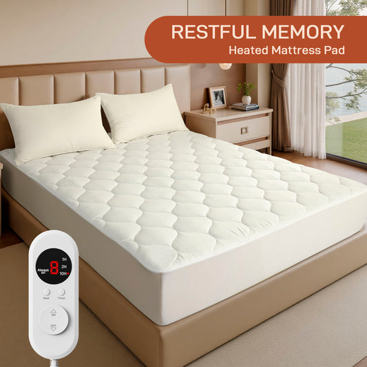 Electric Mattress Pad Twin Size With Dual Control, 8 Heating Settings, Soft Blanket, Bed Warmer, 12-Hour Timer, Heater Sheets, 39" x 75"