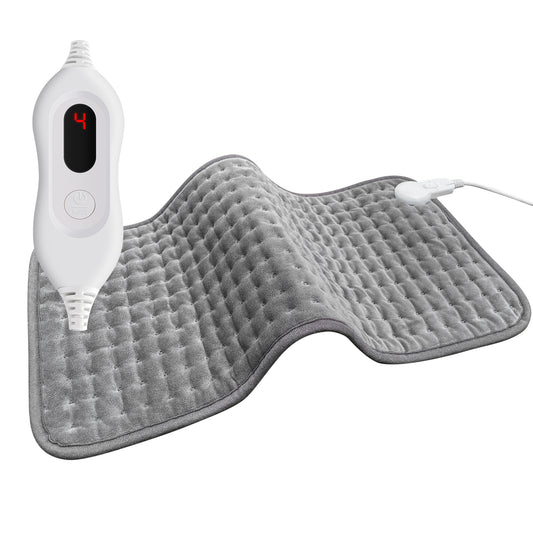 Electric Heating Pad for Back Period Cramps Neck Shoulders Knee Pain Relief, Moist Heat Pad, Gifts for Women Dad Mom, Warm Compress, Auto Shut-Off, 4 Heat Level, 12” x 24”