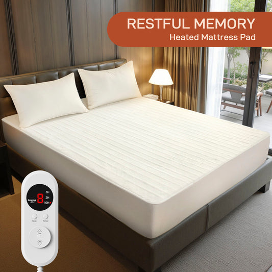 Electric Mattress Pad Twin Size With Dual Control, 8 Heating Settings, Soft Blanket, Bed Warmer, 12-Hour Timer, Heater Sheets, 39" x 75"