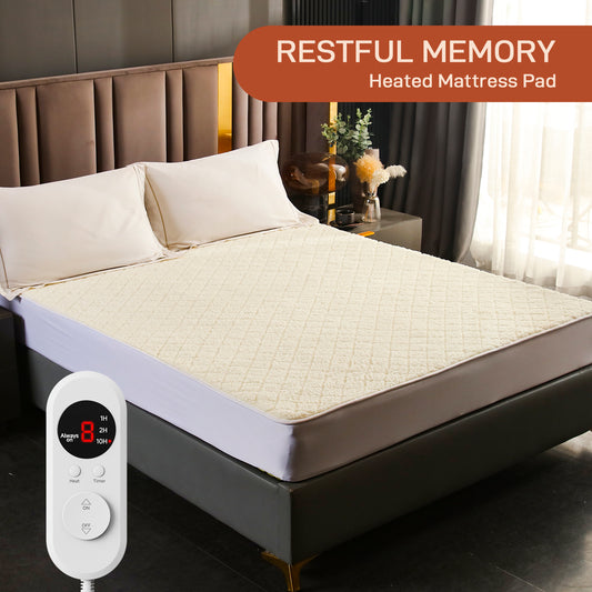 Electric Mattress Pad Twin Size With Dual Control, 8 Heating Settings, Soft Blanket, Bed Warmer, 12-Hour Timer, Heater Sheets, 39" x 75"