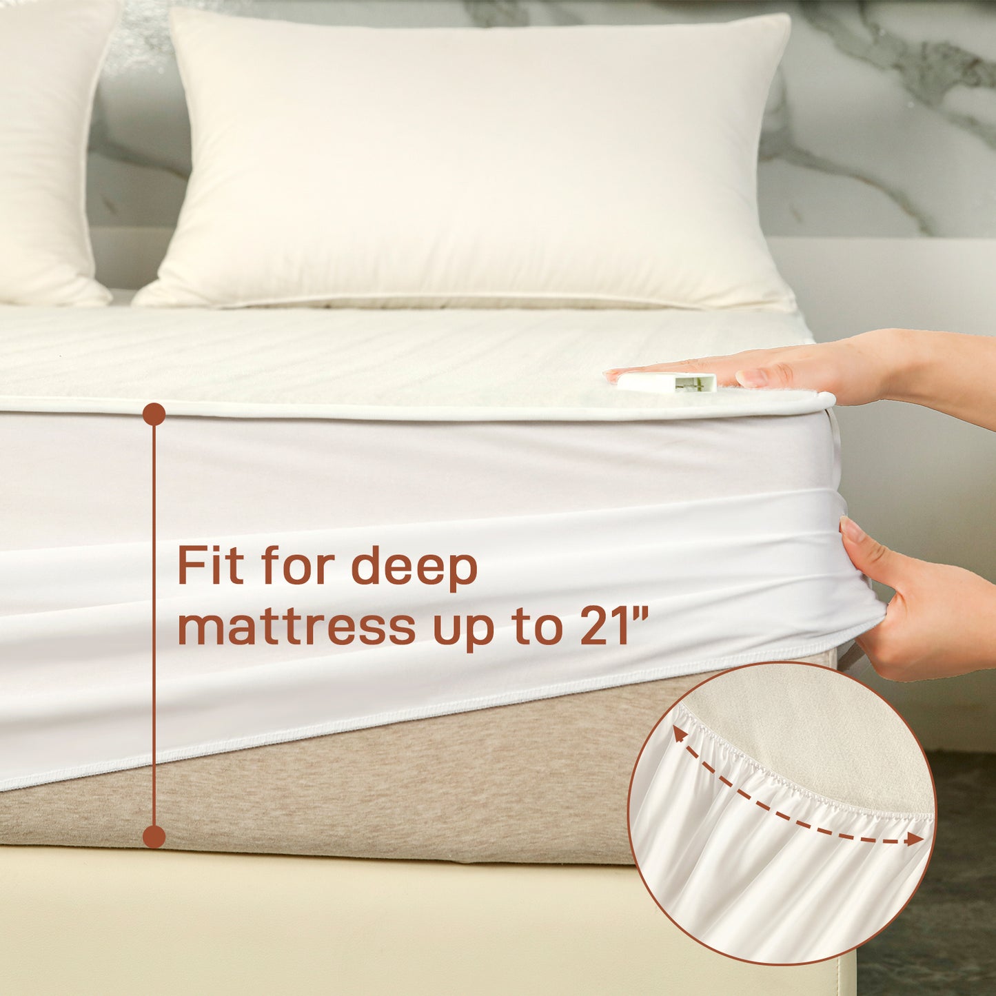 Electric Mattress Pad Twin Size With Dual Control, 8 Heating Settings, Soft Blanket, Bed Warmer, 12-Hour Timer, Heater Sheets, 39" x 75"