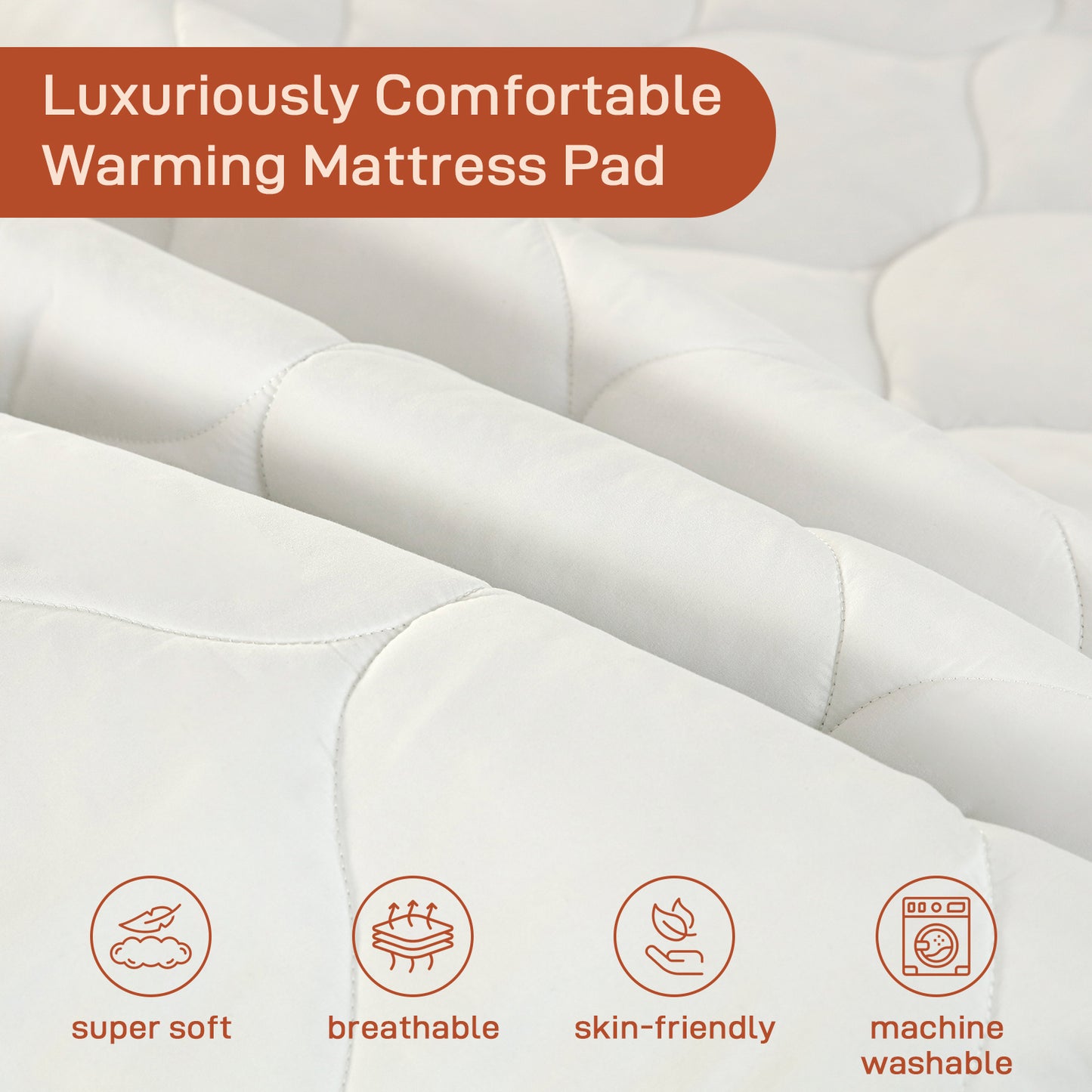 Electric Mattress Pad Twin Size With Dual Control, 8 Heating Settings, Soft Blanket, Bed Warmer, 12-Hour Timer, Heater Sheets, 39" x 75"