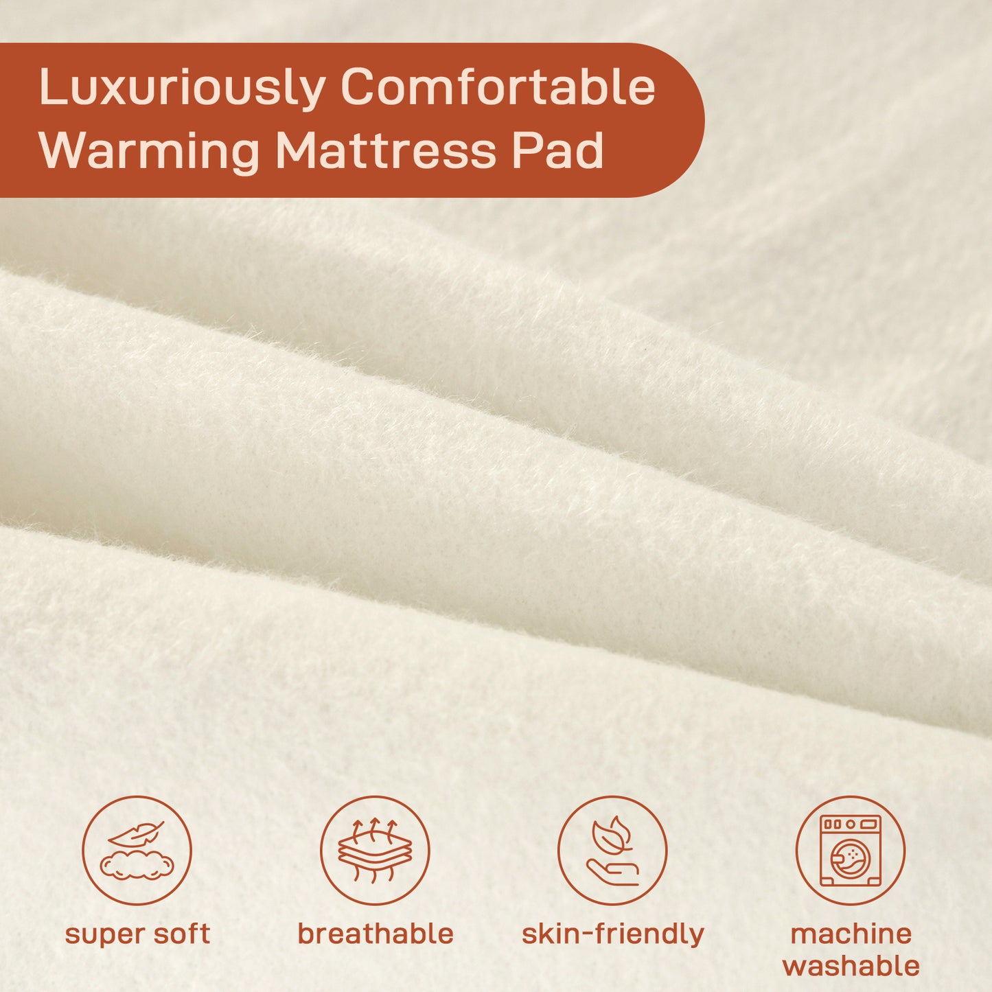 Electric Mattress Pad Twin Size With Dual Control, 8 Heating Settings, Soft Blanket, Bed Warmer, 12-Hour Timer, Heater Sheets, 39" x 75"