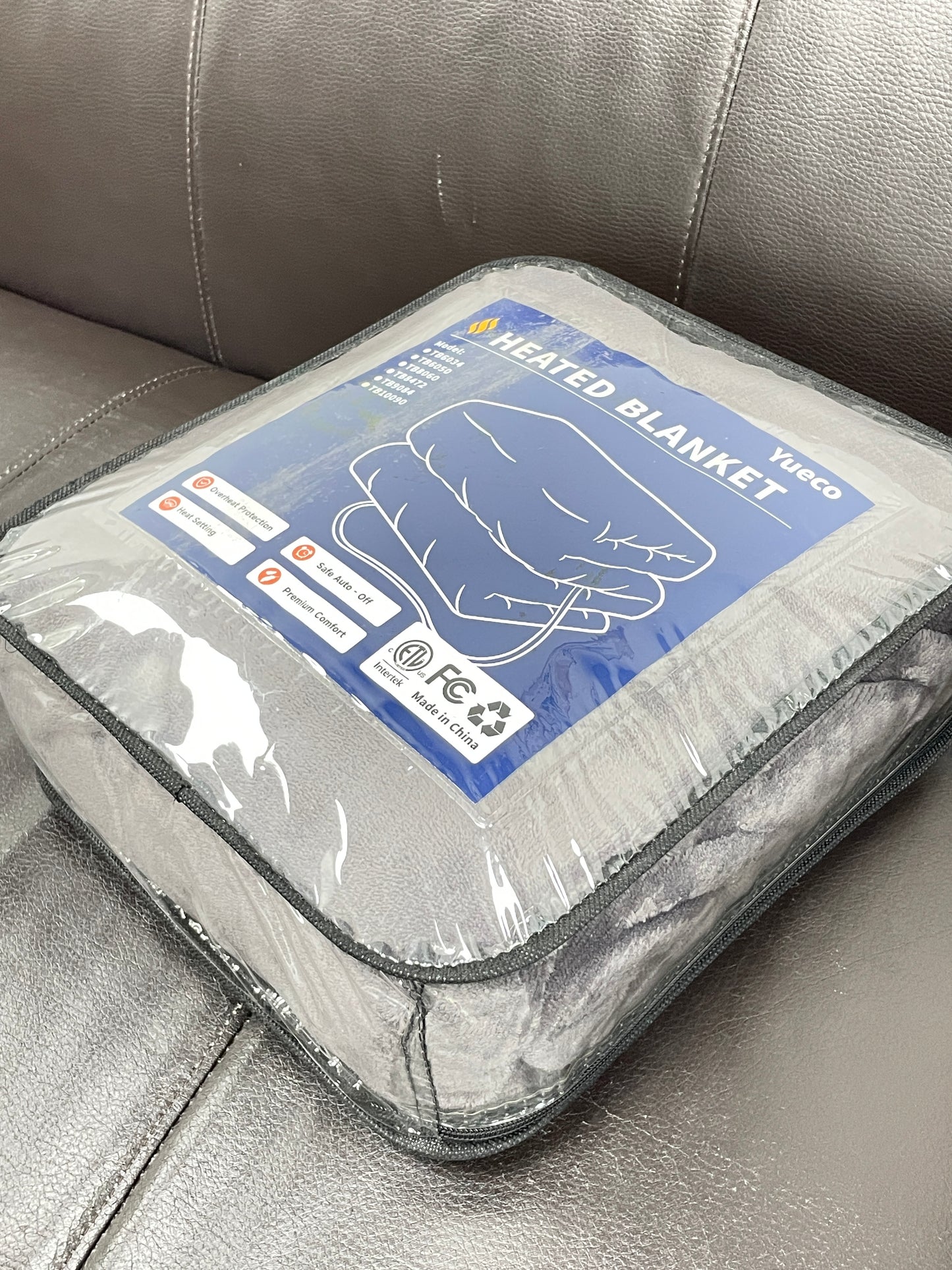 Yueco Heated Blanket Electric Throw - 50"x60" Heating Blanket Throw
